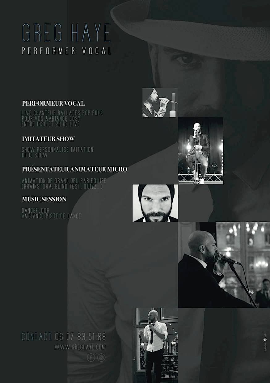greg haye performeur vocal comm 2018 Programme hivers 2018